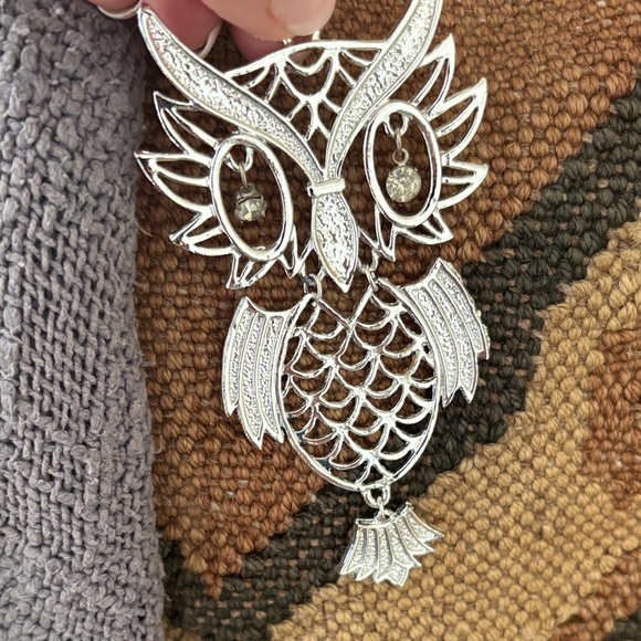 Silver Owl Pendant Avon - Picture 3 of 6